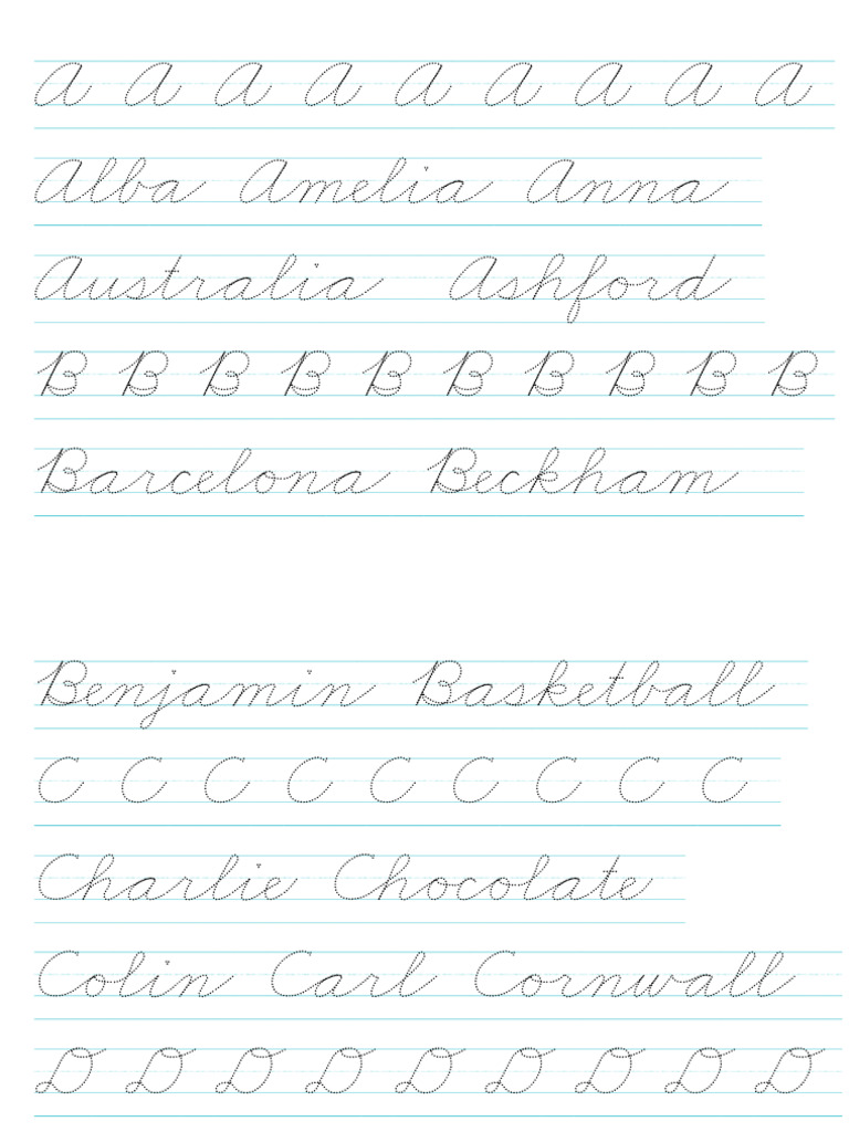 Upper Case Cursive | PDF