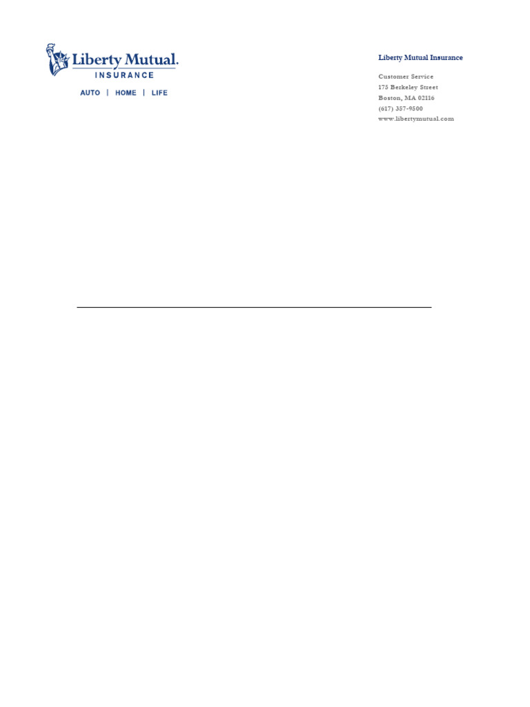 Liberty Mutual Insurance Cancellation Form | PDF