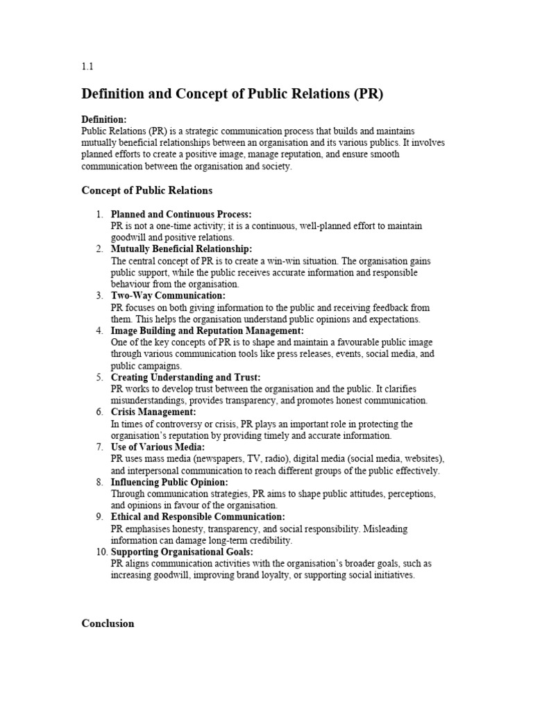 Understanding Public Relations Concepts | PDF | Public Relations ...