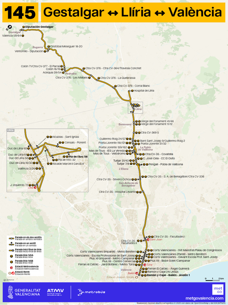 Linea-145-Bus La Pobla-Valencia | PDF