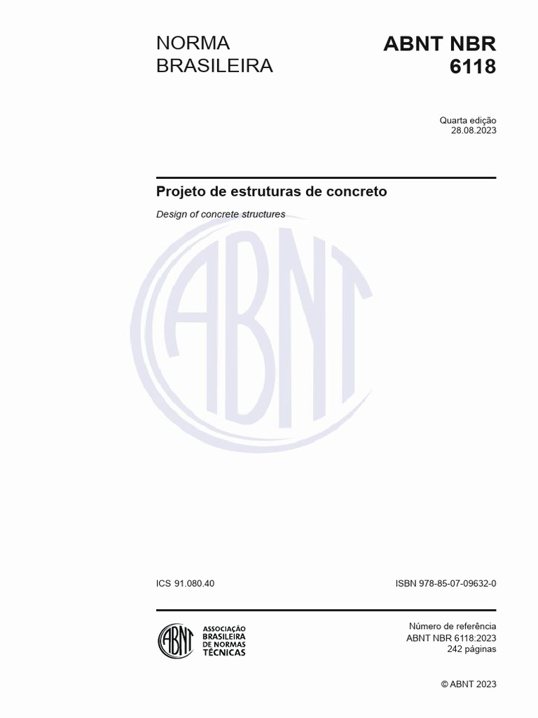 NBR 6118 2023 Projeto de Estruturas de Concreto | PDF