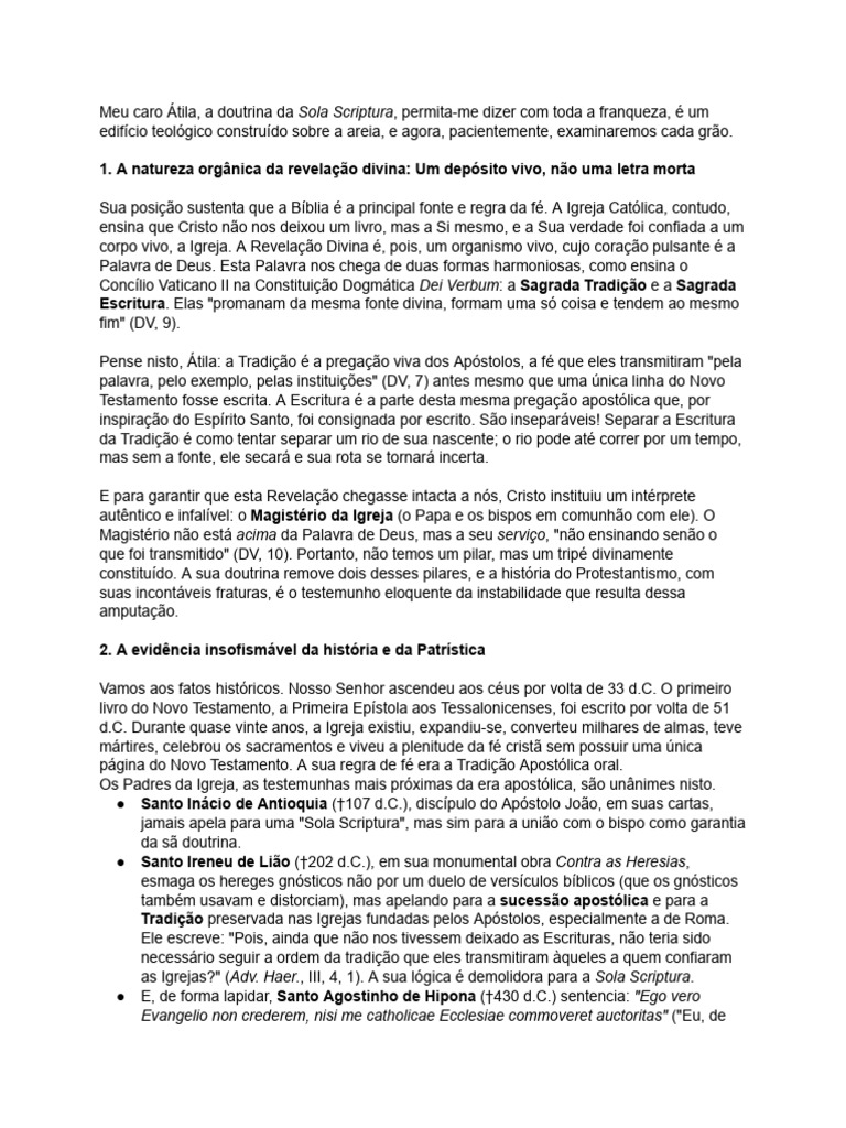 Sola Scriptura. | PDF | Sola scriptura | Cânon Bíblico