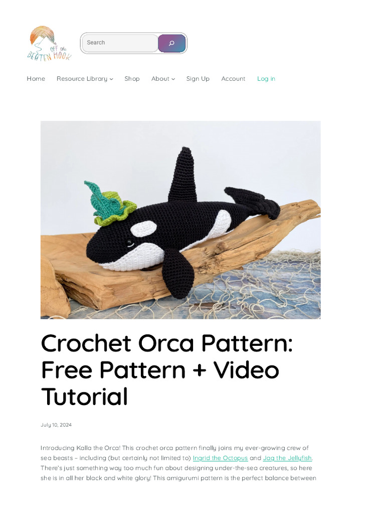 Free Crochet Orca Pattern & Tutorial | PDF | Crochet | Yarn
