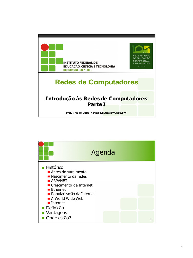 História das Redes de Computadores | PDF | Internet | Rede mundial de ...
