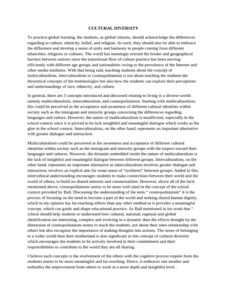 Understanding Cultural Diversity Concepts | PDF | Multiculturalism ...