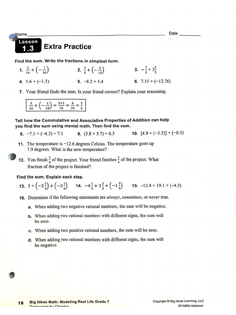 Worksheet Page 18 | PDF