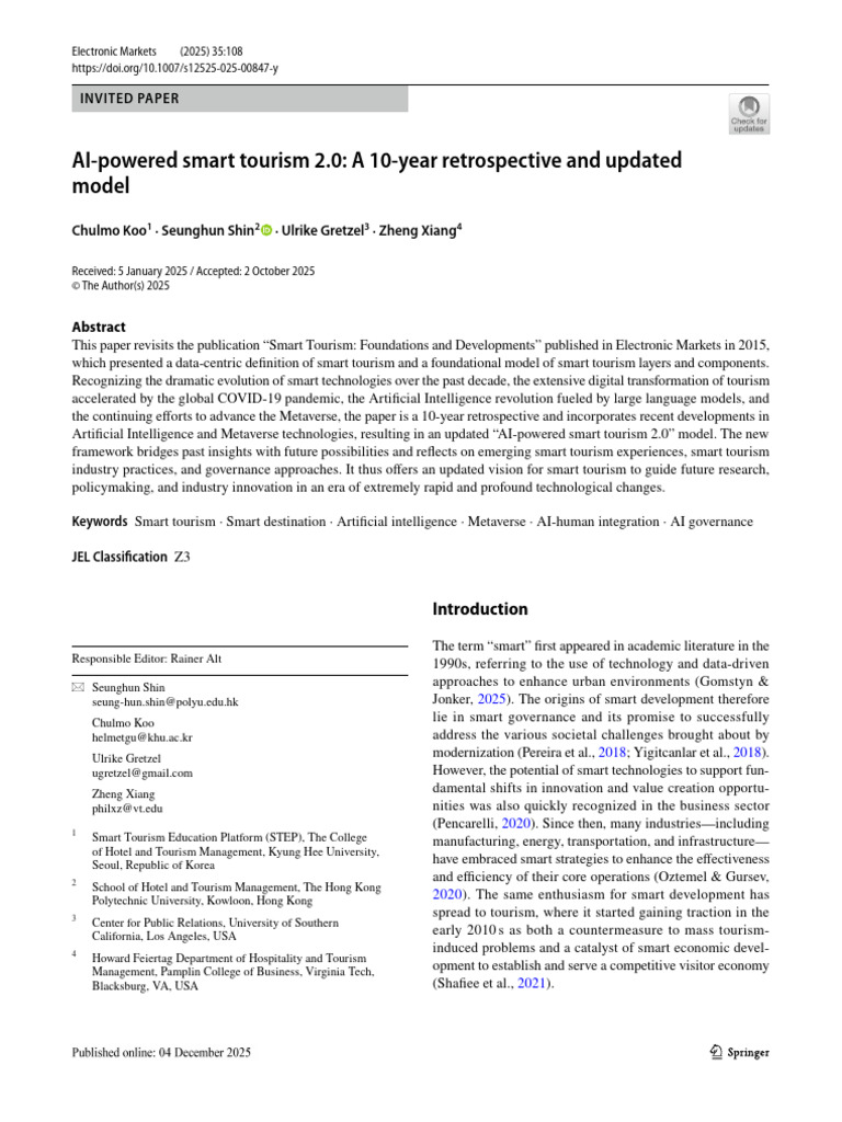 AI-Powered Smart Tourism 2.0 Model | PDF | Artificial Intelligence ...