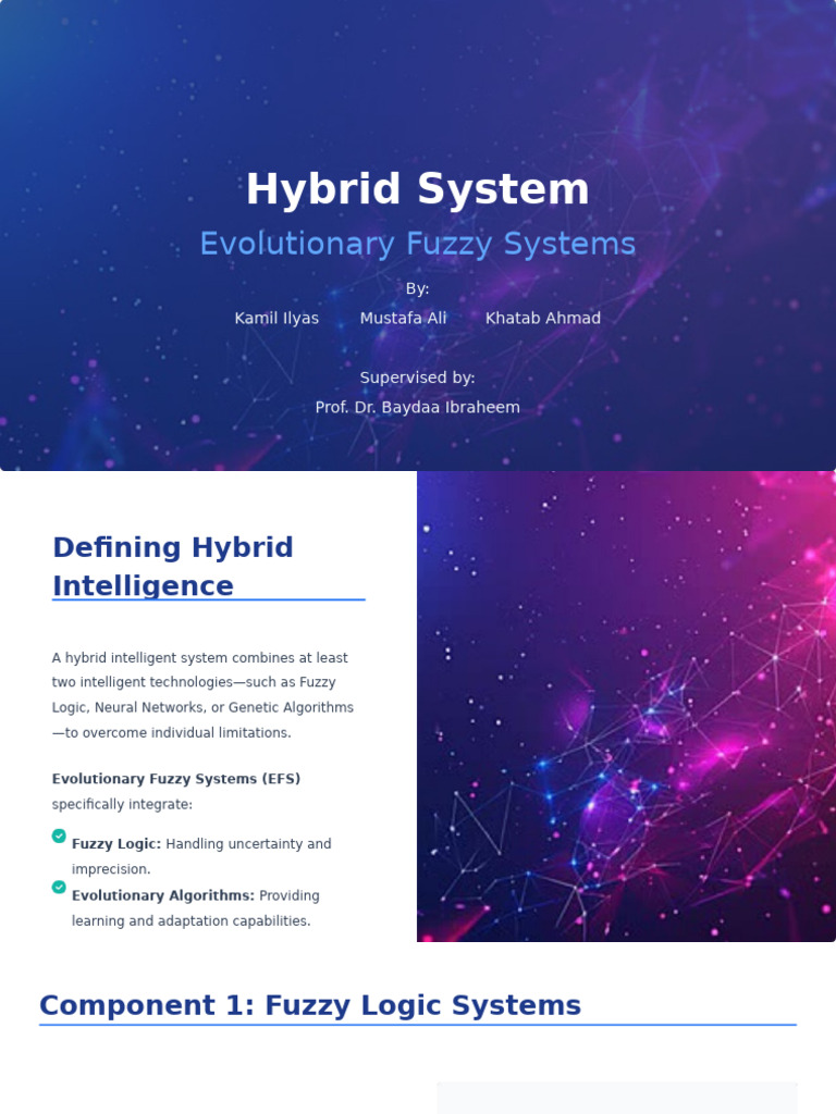 Hybrid Evolutionary Fuzzy Systems Explained | PDF | Fuzzy Logic ...