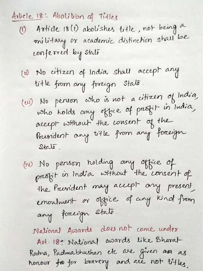 Right To Equality (Art 18) | PDF