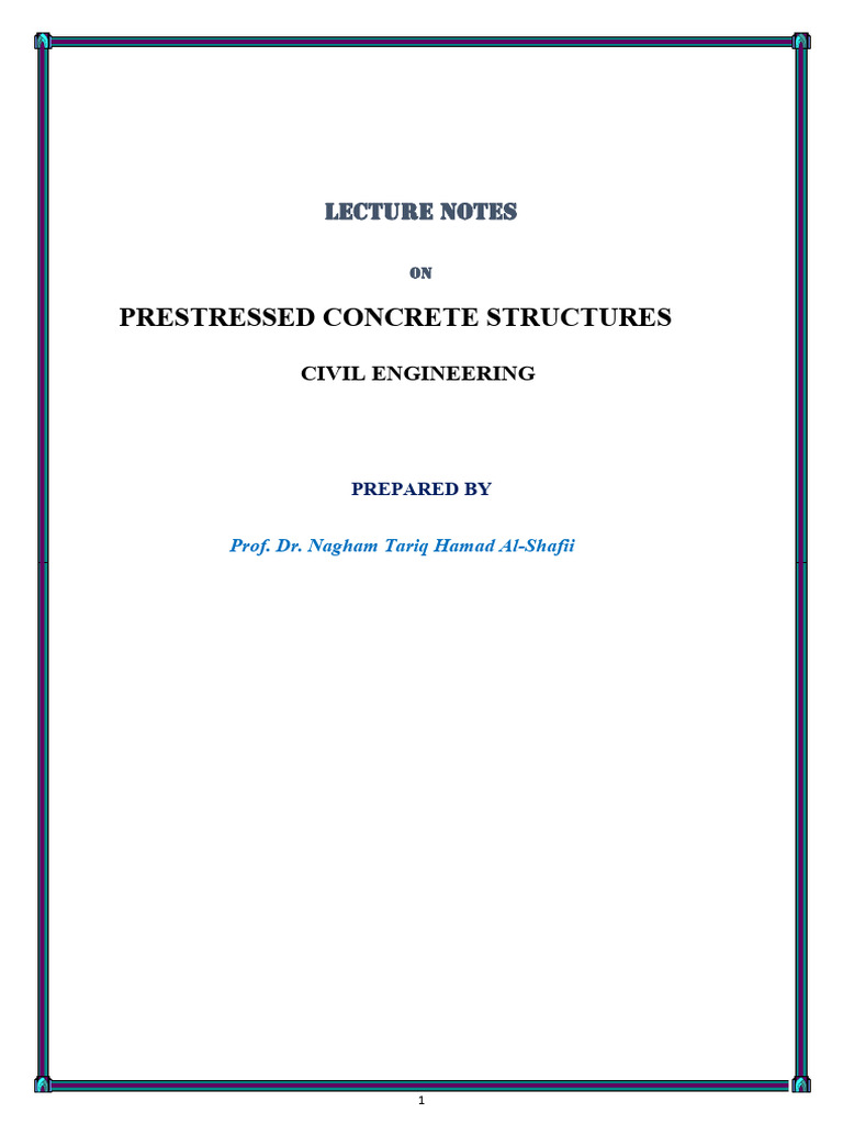 Prestressed Concrete Structures Overview | PDF | Prestressed Concrete ...