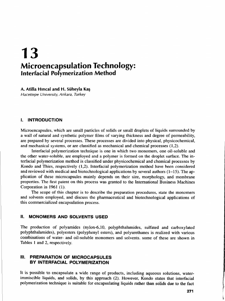 Microencapsulation | PDF
