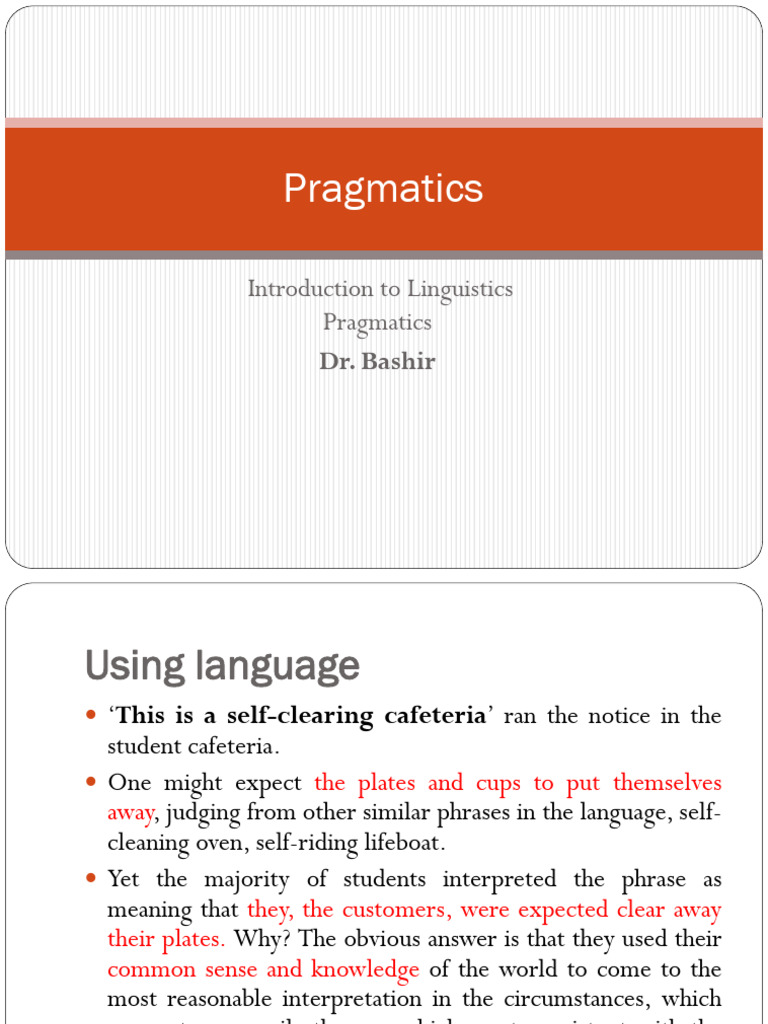 Understanding Pragmatics in Linguistics | PDF | Grammar | Language ...