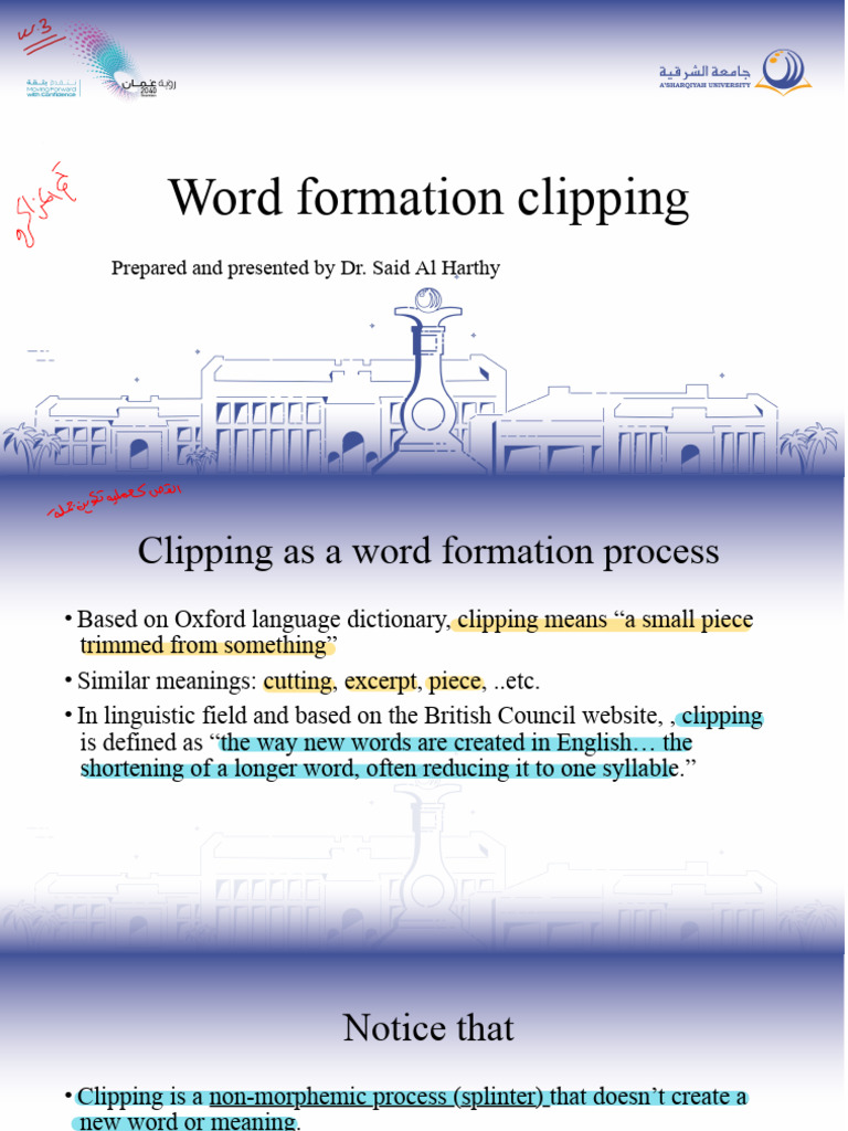 Word Formation Clipping - PDF | PDF | Word | Syllable