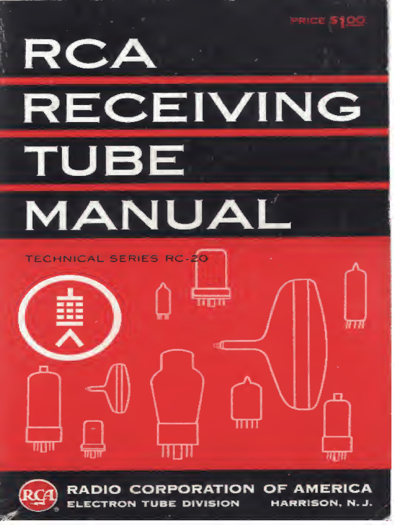 RCA Receiving Tube Manual Overview PDF Vacuum Tube Cathode