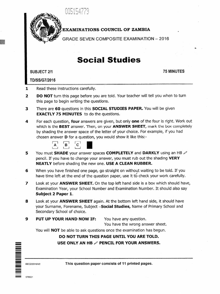 g7 - Ss - 2016 G7 Ss Examination Paper | PDF
