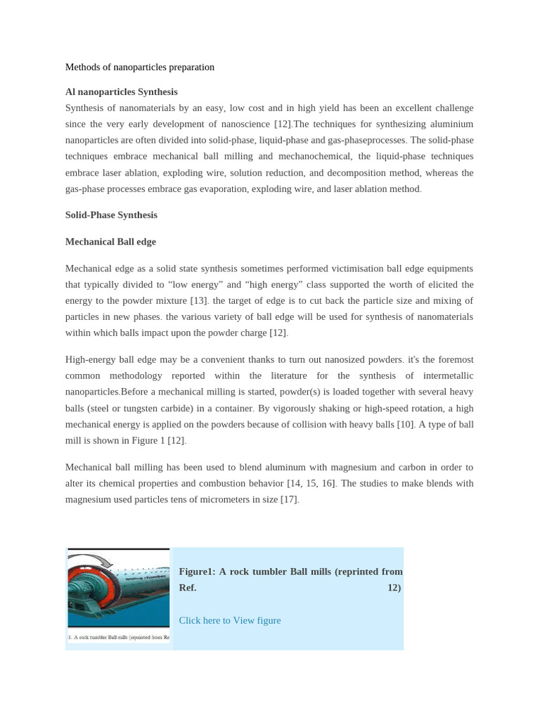 Nanoparticle Synthesis Methods Overview | PDF | Nanoparticle | Laser