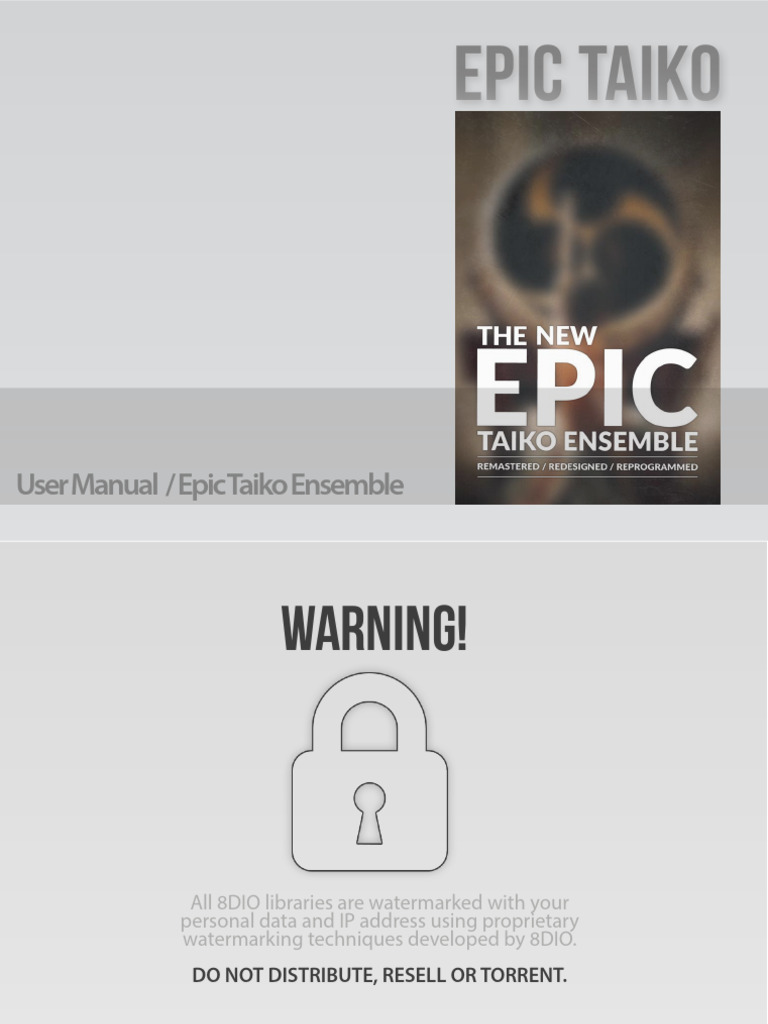 Epic Taiko Ensemble User Manual | PDF | License | Copyright