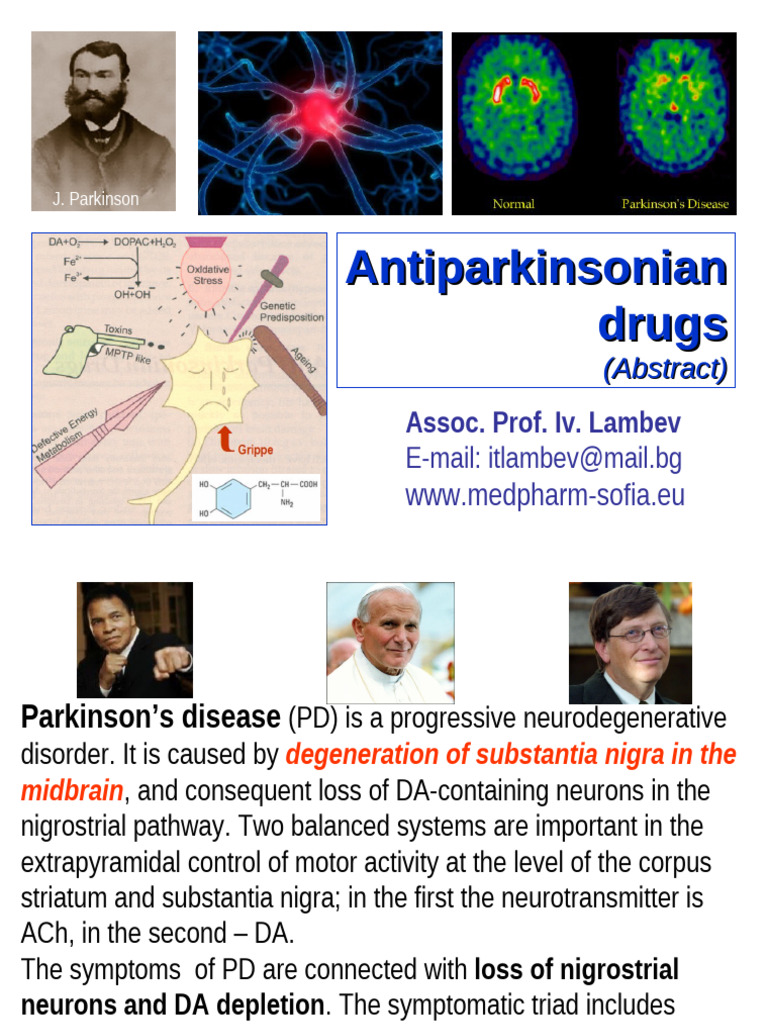 Antiparkinsonian Drug Mechanisms Explained | PDF | Parkinson's Disease