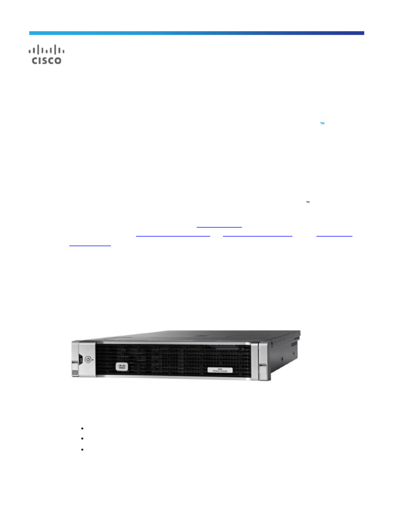 Cisco 8540 Wireless Controller Overview | PDF | Transport Layer ...