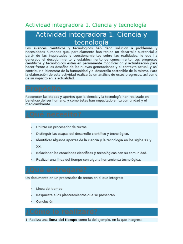 Impacto de Ciencia y Tecnología en la Sociedad | PDF | Documento ...