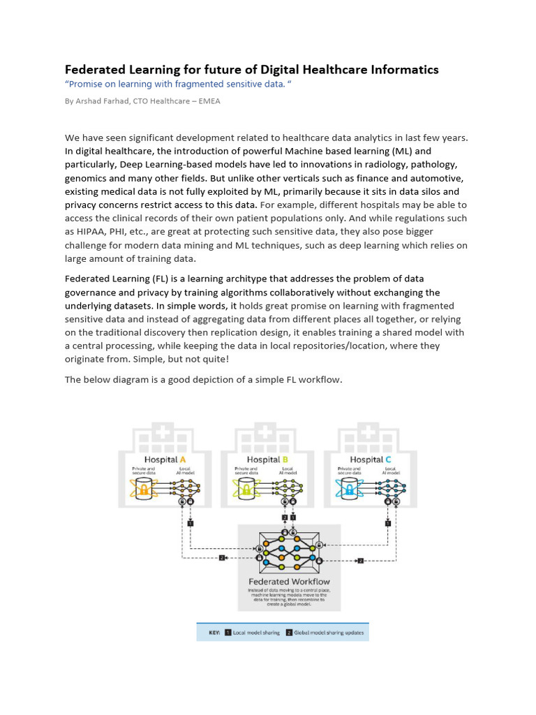 Federated Learning in Digital Healthcare | PDF | Health Informatics ...