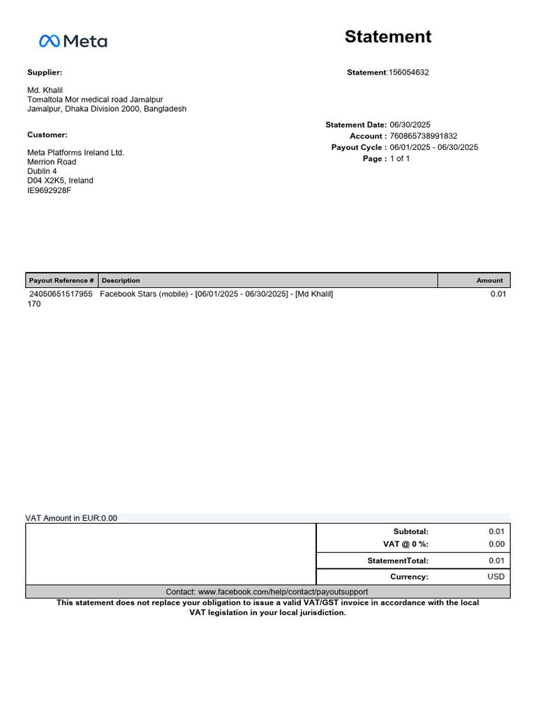 Statement 156054632 | PDF | Economies | Business