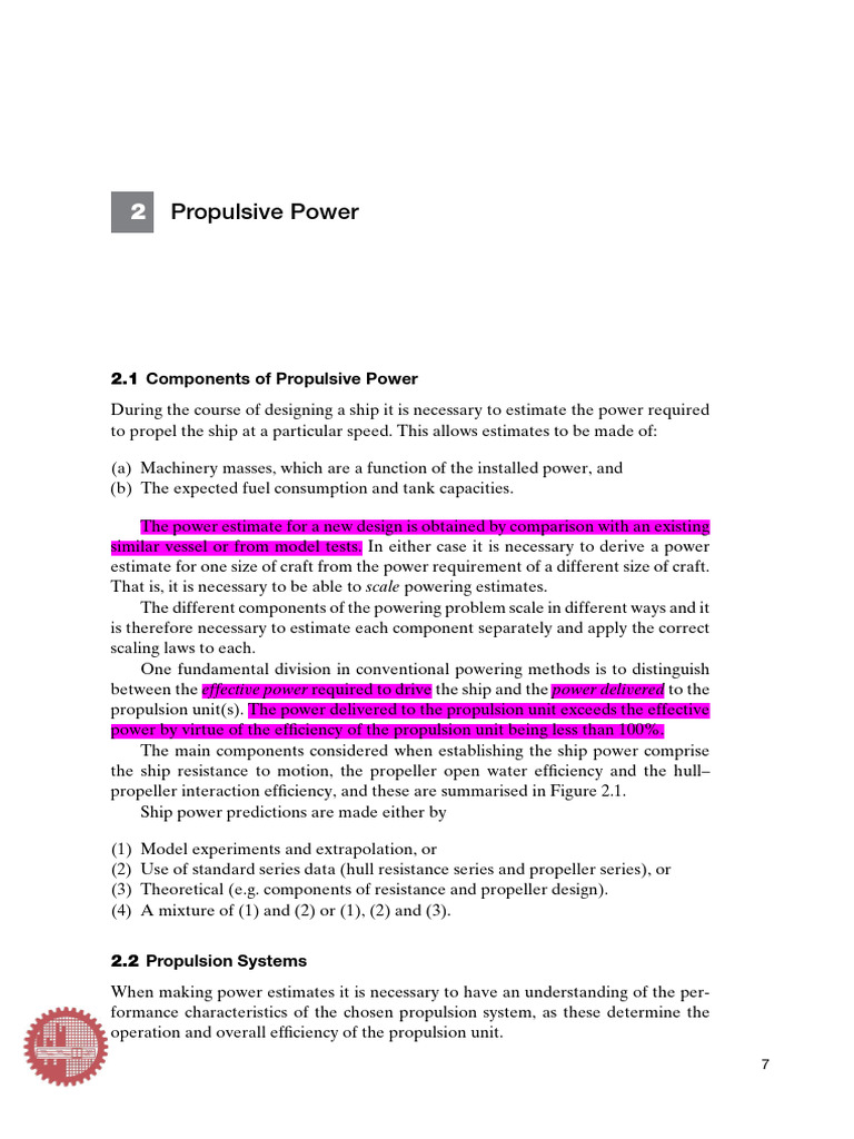 Components of Propulsive Power | PDF | Marine Propulsion | Horsepower
