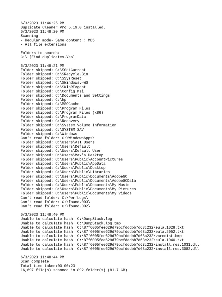 Duplicate File Cleanup Report | PDF | Directory (Computing) | Computer File
