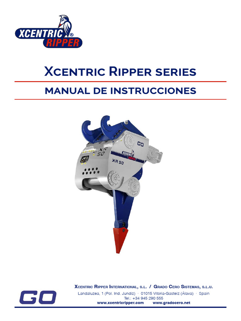 Manual de Instrucciones Xcentric Ripper | PDF | Tornillo | Neumático