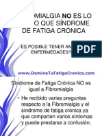Fibromialgia No Es Lo Mismo Que Síndrome de Fatiga Cronica