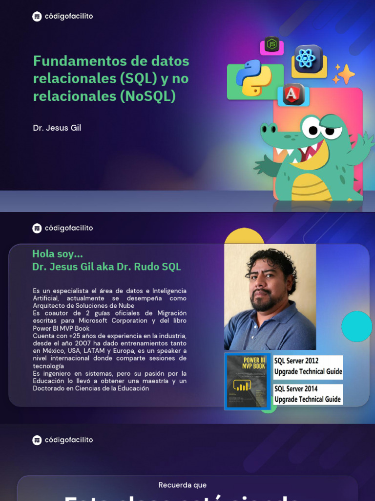 Fundamentos de SQL y NoSQL en Bases de Datos | PDF | Bases de datos ...