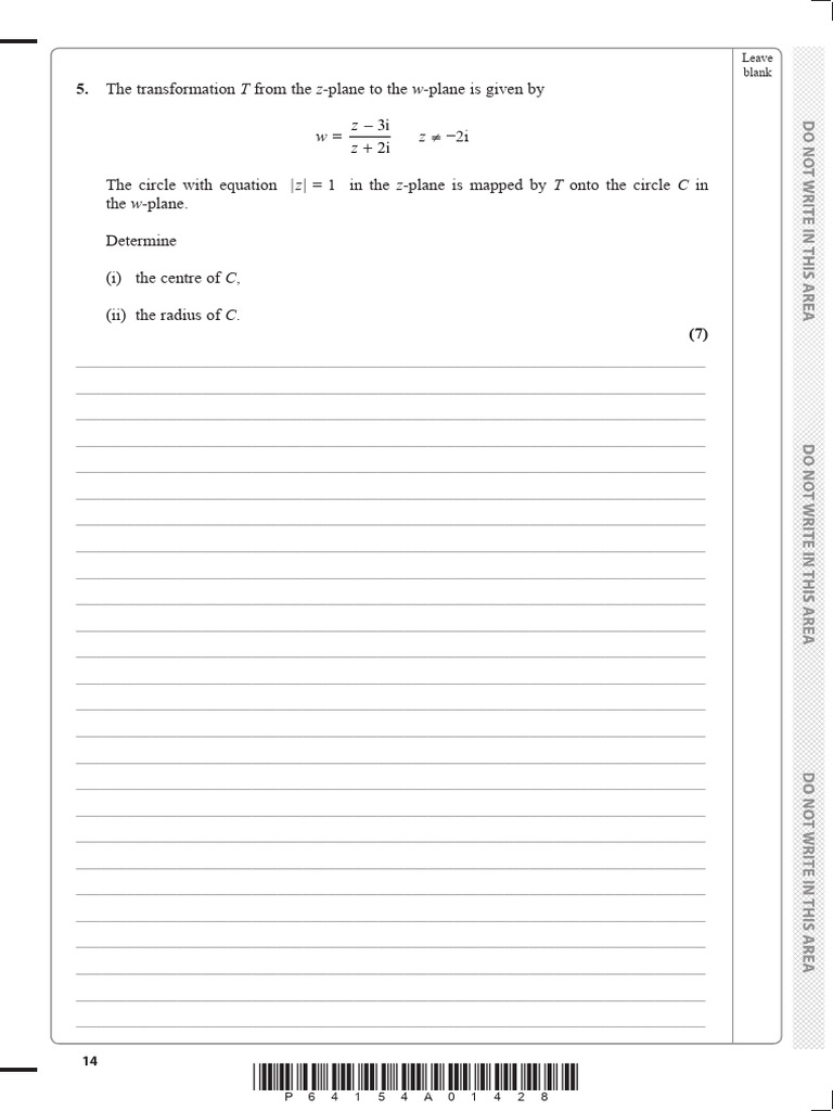 Circle Mapping in Complex Transformations | PDF | Complex Number | Circle