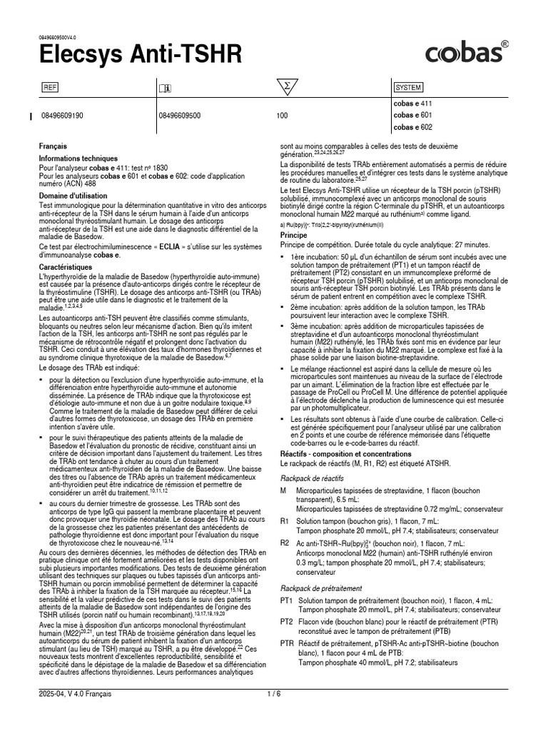 Test TRAb pour la maladie de Basedow | PDF | Hyperthyroïdie ...