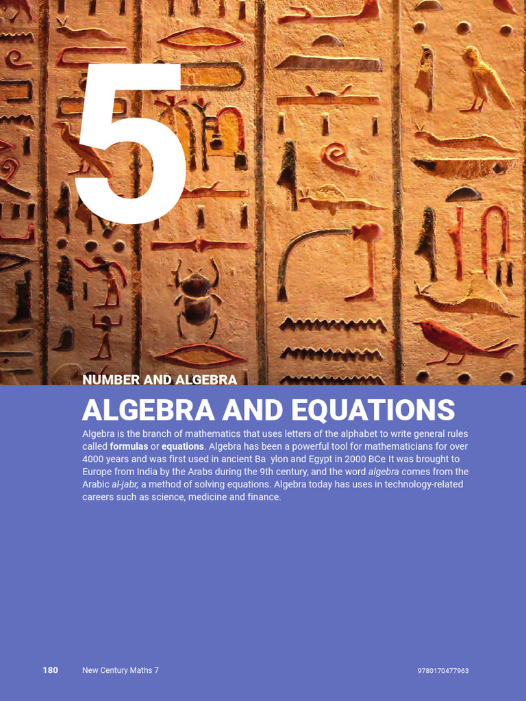 Algebra Basics and Equation Solving | PDF | Algebra | Multiplication
