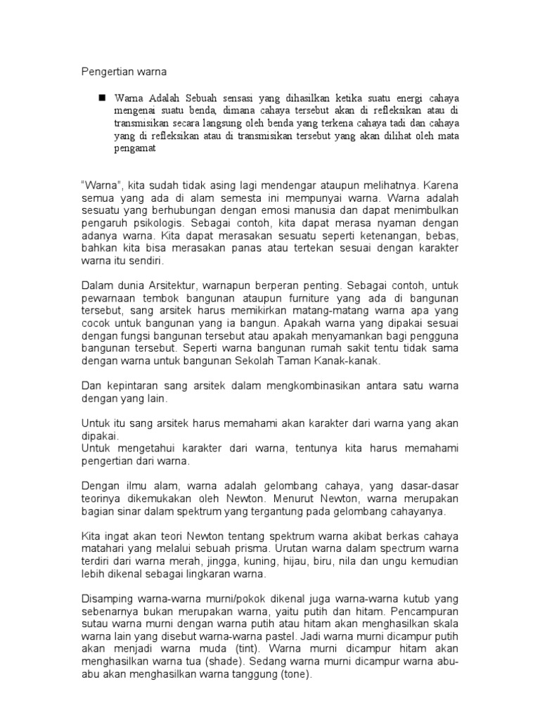 Pengertian warna