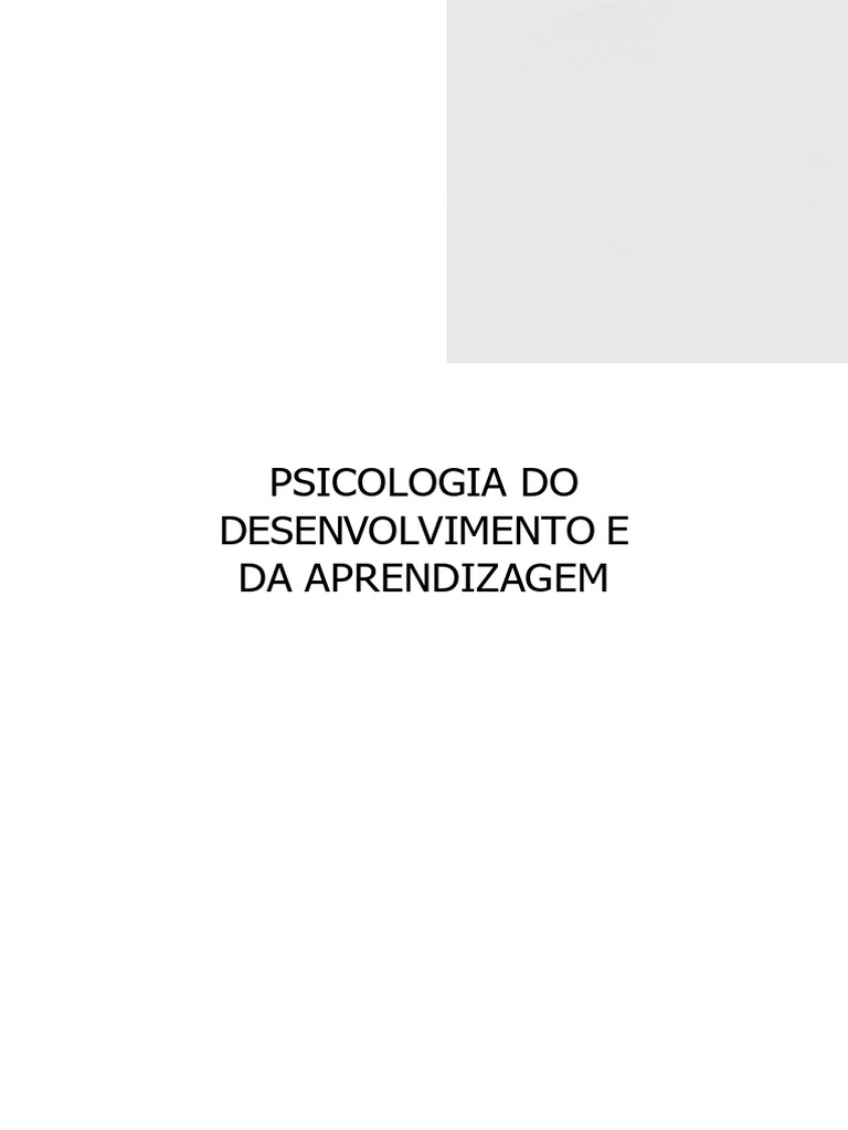 Psicologia do Desenvolvimento e Aprendizagem | PDF | Aprendizado ...