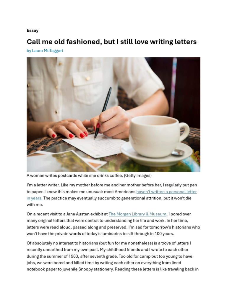 Call+Me+Old+Fashioned+but+I+Still+Write+Letters | PDF | Written ...