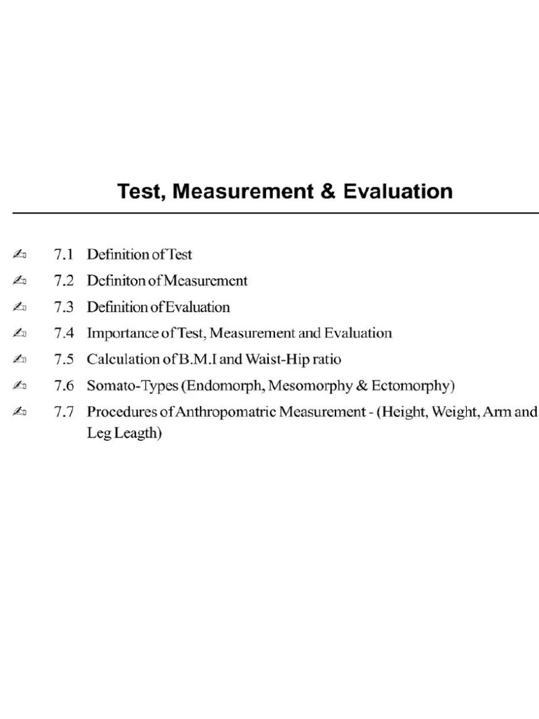 Test, Measurement and Evaluation | PDF