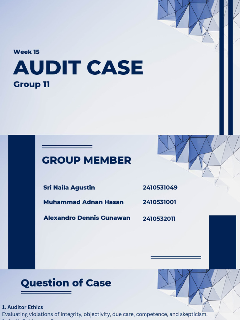 Group 11 Case Audit | PDF | Audit | Auditor's Report