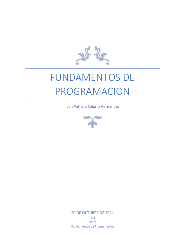 FUndamentos de Programacio1_241019_151019 | PDF | Algoritmos ...