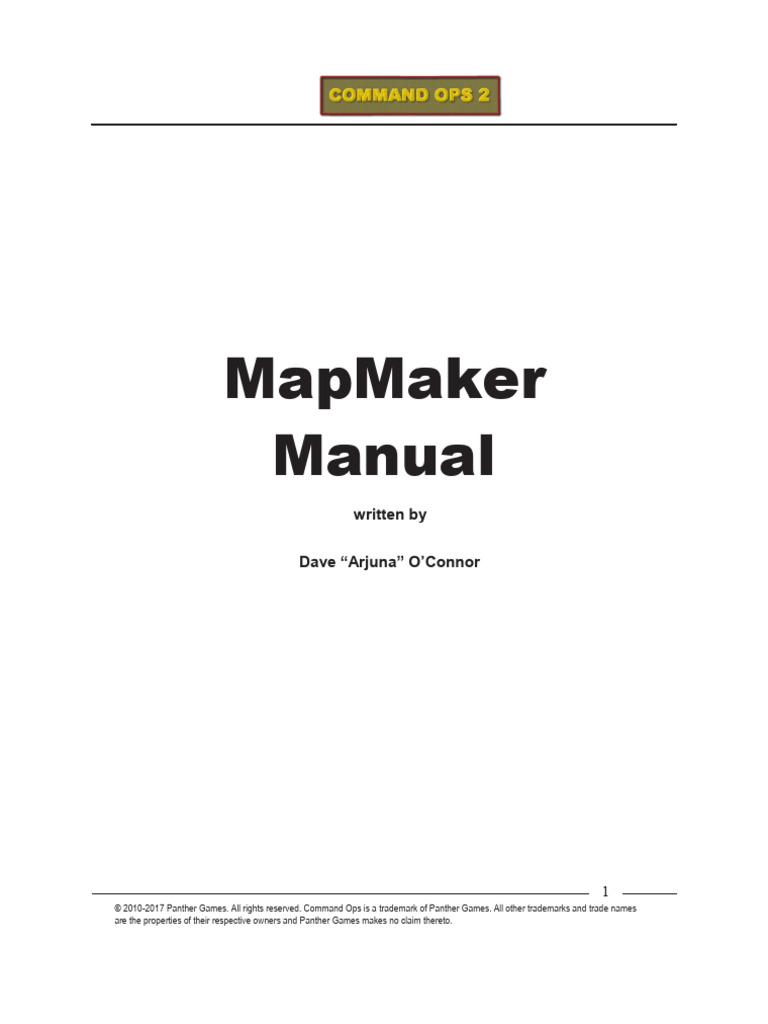 Command Ops MapMaker User Manual | PDF | Window (Computing) | Image Scanner