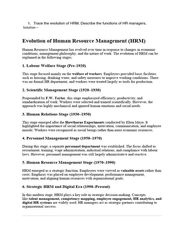 MMPC 002 Past Solved Questions | PDF | Human Resource Management ...