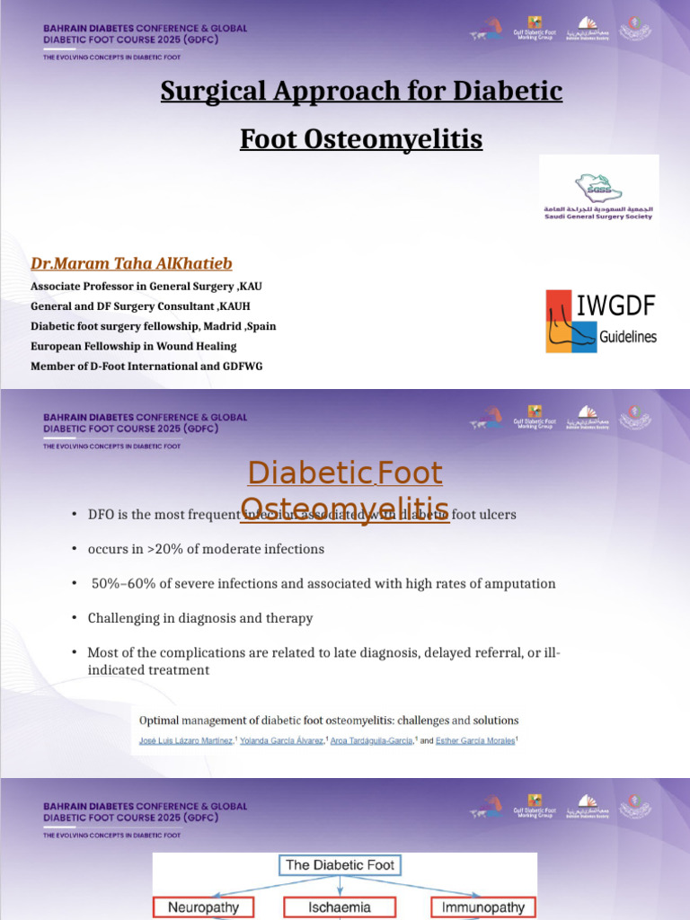 Surgical Management of Diabetic Foot Osteomyelitis | PDF | Surgery | Toe