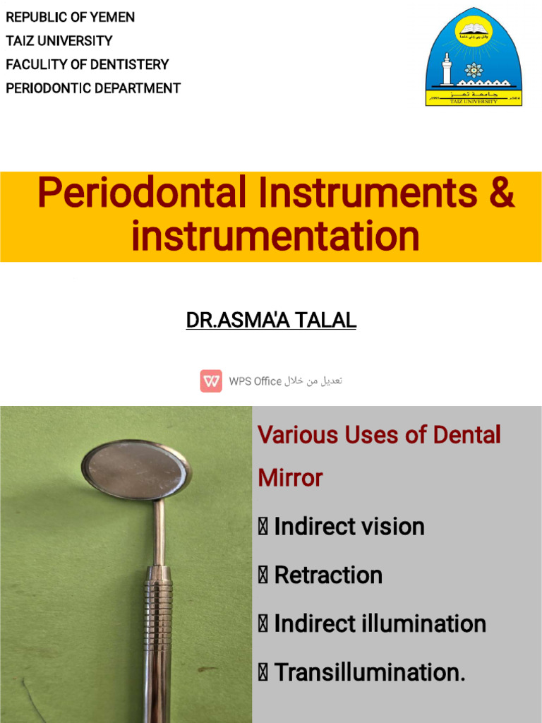 Periodontal Instrument & Instrumentation Compressed 2 1 | PDF ...
