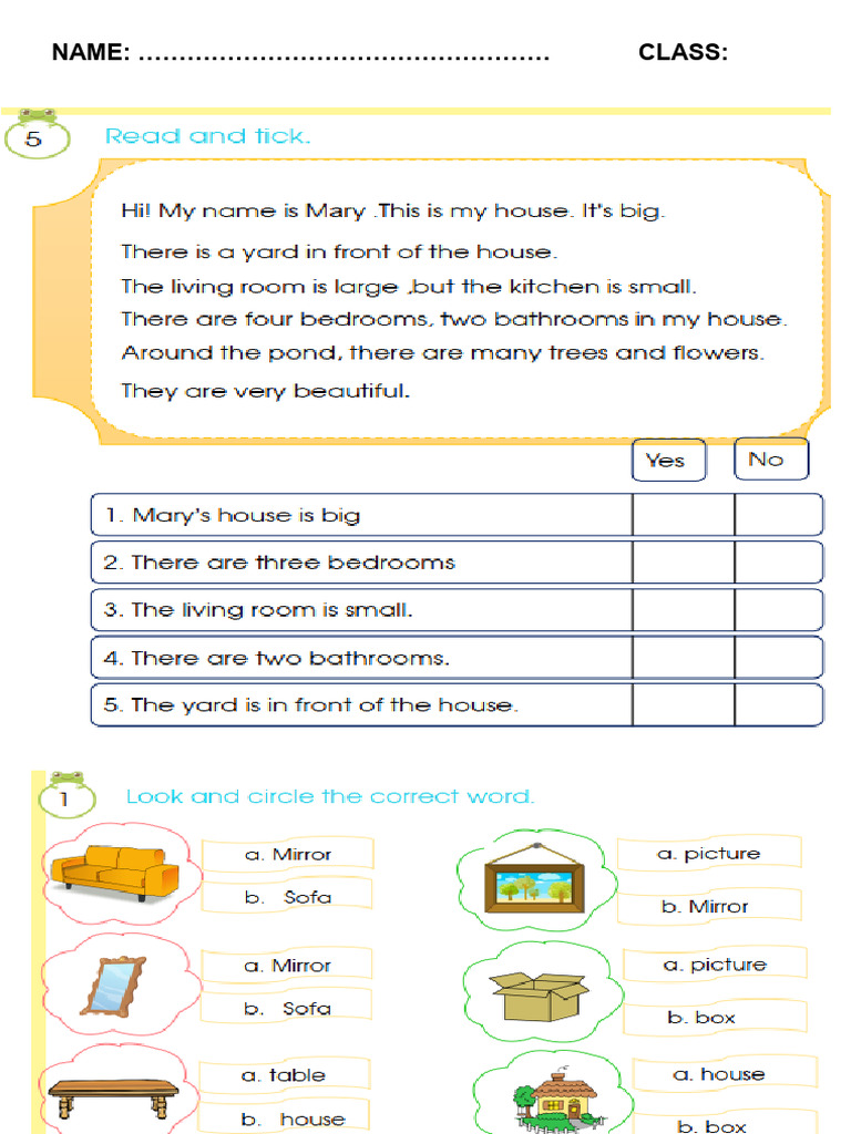 Reading 3: NAME: CLASS: 3 | PDF