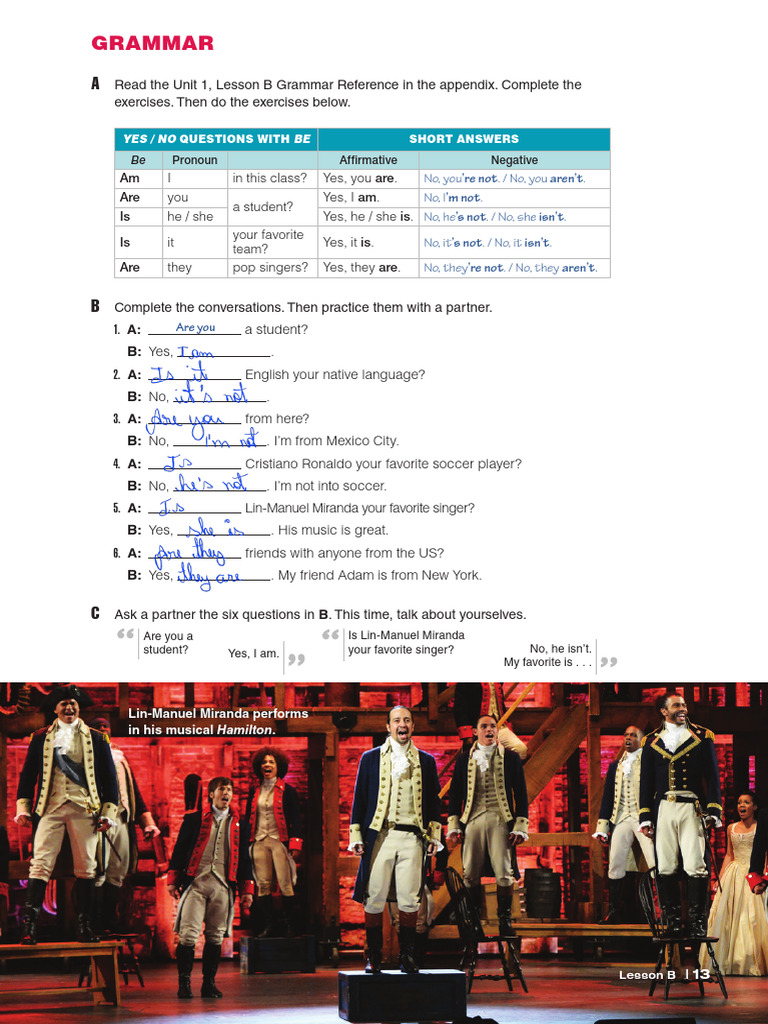 Workbook Grammar 1B - 250505 - 222327 | PDF