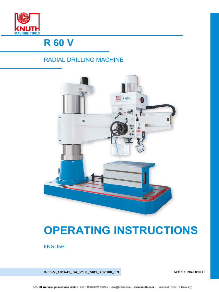Radial Drilling Machine | PDF | Drill | Safety