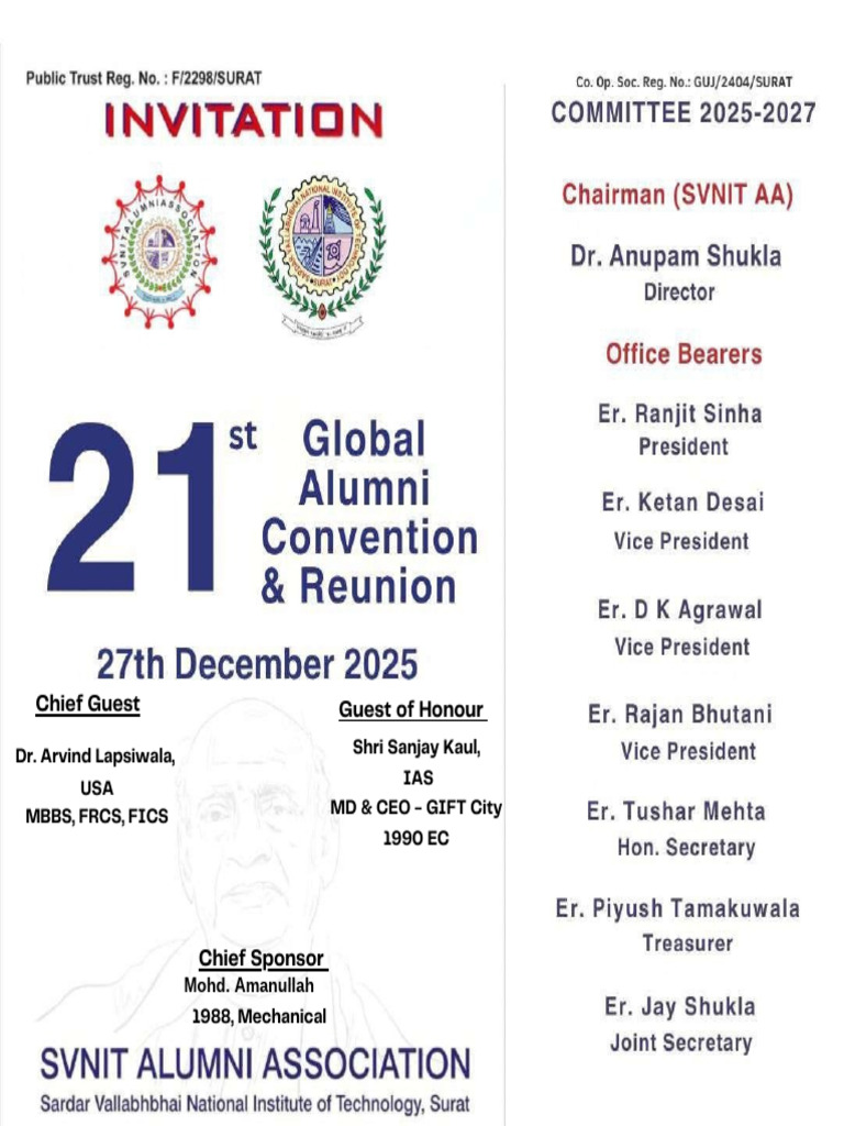 Invitation For Alumni Convention 2025 | PDF