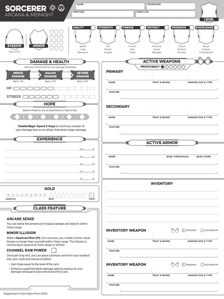 Character Creation Guide for Sorcerers | PDF