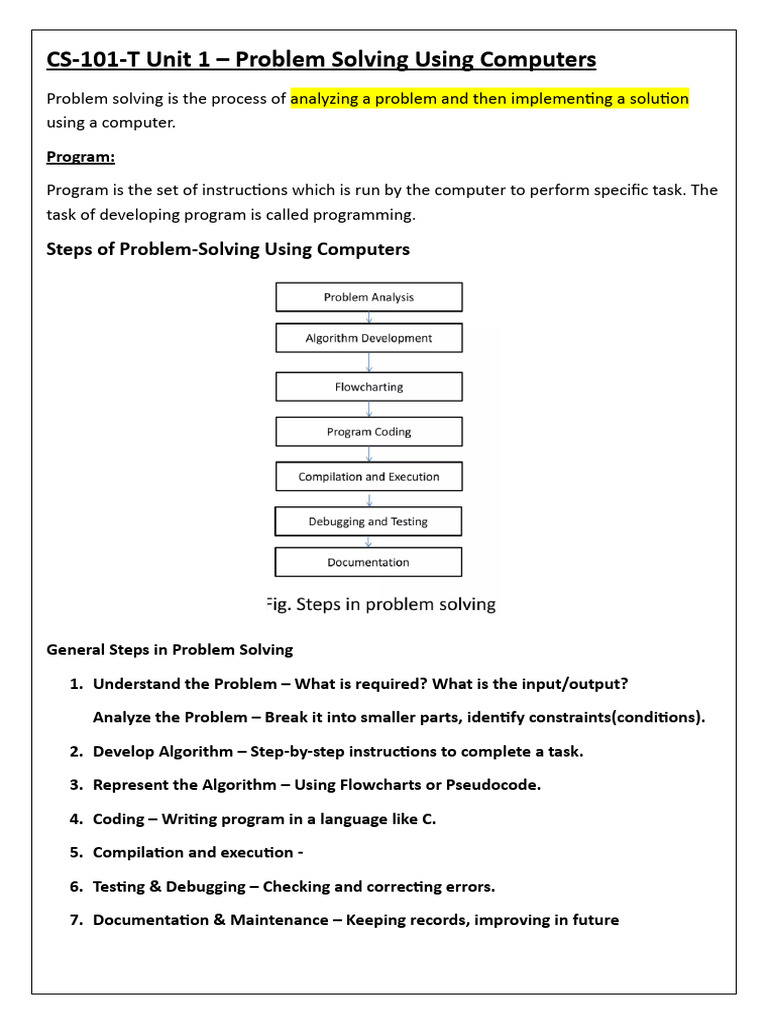 Problem Solving with Computers Guide | PDF | Programming Paradigms ...